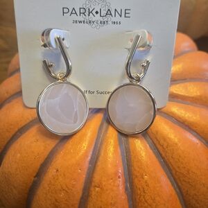 Park Lane Gold and White Dangle Earrings